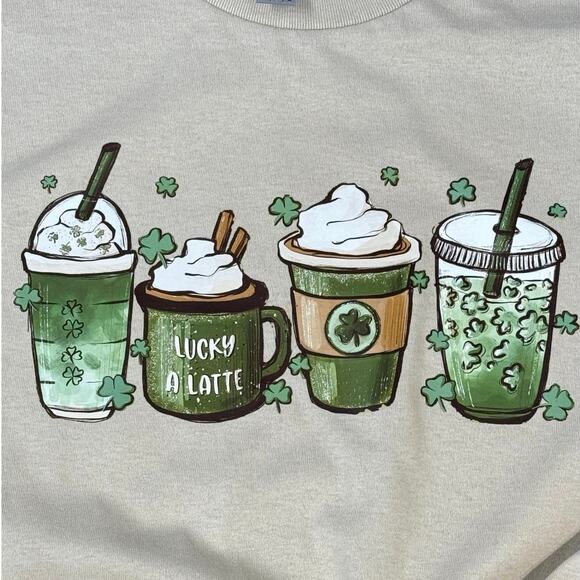 St. Patrick’s Day Coffee Medium T-Shirt Womens - Picture 2 of 6